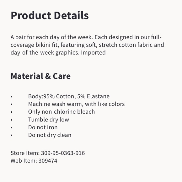 🌻 Hollister Day of the Week Bikini Panties XL 🌻 - Picture 5 of 10